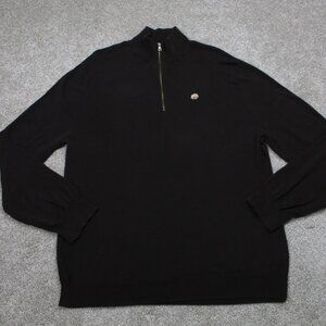 Banana Republic Sweatshirt Mens XL Brown 1/4 Zip 100% Cotton L/S Pullover